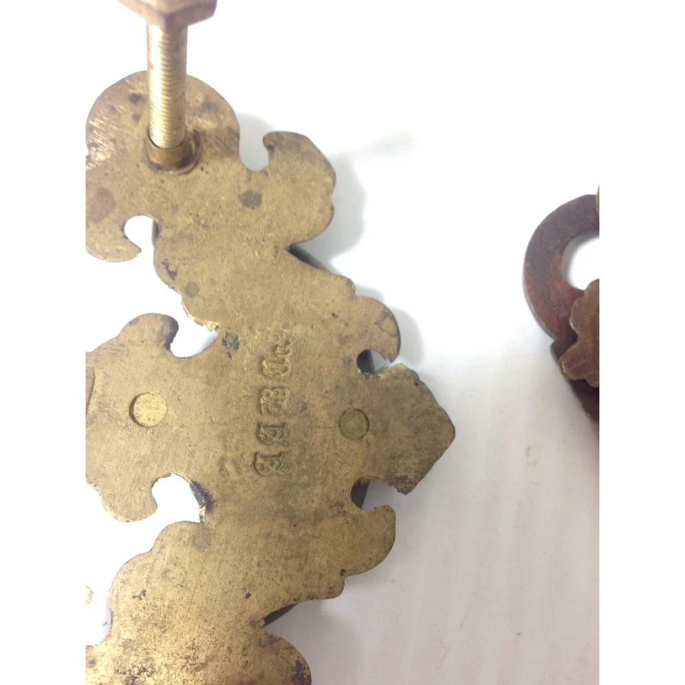 Antique Brass Drawer Pull lot 2 Ornate Hardware